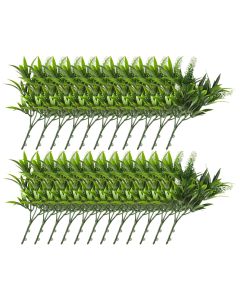 E&K 23 PCS Artificial Plants Faux Bushes Plant Decoration for Home Garden Wedding Party Indoor Outdoor (Green White)