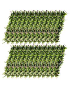 E&K 25 PCS Artificial Hanging Plants Faux Vines Leaf Decoration for Home Garden Office Indoor Outdoor Wedding Party (Green Pink)