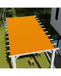 E&K Sunrise 12' x 40' Sun Shade Sail Straight Edge 240GSM Canopy Shade Cover with D-Ring Grommets UV Block for Outdoor Pergola Garden Patio Deck Backyard (Orange)