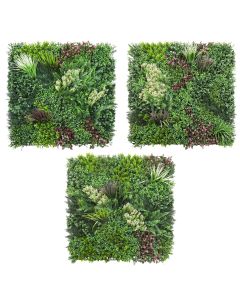 E&K 9 Sets 40" x 40" Artificial Plant Fence Panel Faux Leaves Grass Wall Privacy Screen Panel Decorative for Indoor Outdoor