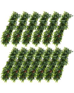 E&K 13 PCS Artificial Hanging Plants Faux Vines Leaf Decoration for Home Garden Office Indoor Outdoor Wedding Party (Dark Green Red)