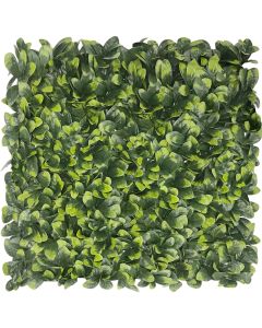 E&K 9Pcs 20" x 20" Artificial Grass Wall Panels, Faux Boxwood Greenery Backdrop Decor, UV Protected Privacy Hedge Screen for Indoor Outdoor (Ficus - 02)