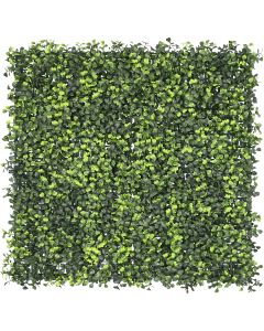 E&K 9Pcs 20" x 20" Artificial Grass Wall Panels, Faux Boxwood Greenery Backdrop Decor, UV Protected Privacy Hedge Screen for Indoor Outdoor (Boxwood with Back)