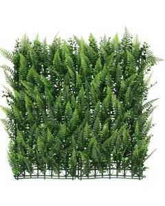 E&K 9Pcs 20" x 20" Artificial 3D Plant Wall Panels, Faux Grass Wall Backdrop Decor, UV-Anti Greenery Boxwood Hedge Privacy Screen for Outdoor Indoor Wedding Garden Backyard (Style 10)