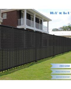 Premium breathable fence screen Fence Privacy Screen Coated Polyester Mesh 80% Privacy (280GSM) -3 year limited warranty&8-10 Year Expected Life - Customizable with Size and Color