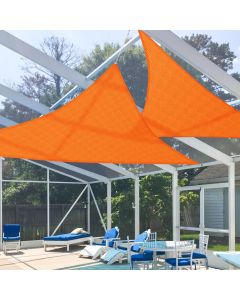 E&K Sunrise 28' x 28' x 40' Sun Shade Sail Right Triangle Canopy Shade Cover UV Block for Patio Backyard Garden Outdoor (Orange)