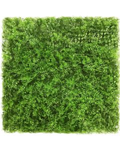 E&K 9Pcs 20" x 20" Artificial Grass Wall Panels, Faux Boxwood Greenery Backdrop Decor, UV Protected Privacy Hedge Screen for Indoor Outdoor (Fern - 02)