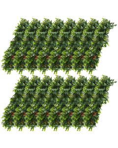 E&K 16 PCS Artificial Hanging Plants Faux Vines Leaf Decoration for Home Garden Office Indoor Outdoor Wedding Party (Dark Green Red)