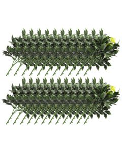 E&K 23 PCS Artificial Plants Faux Bushes Plant Decoration for Home Garden Wedding Party Indoor Outdoor (Green Yellow)