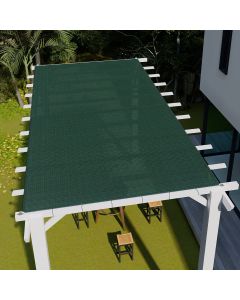 E&K Sunrise 10' x 20' Sun Shade Sail Straight Edge Rectangle Canopy Shade Cover with D-Ring Grommets UV Block for Outdoor Pergola Backyard Garden Patio Deck (Green)