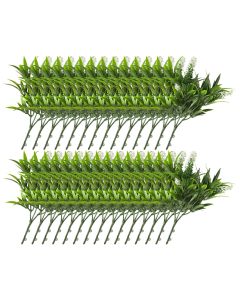 E&K 29 PCS Artificial Plants Faux Bushes Plant Decoration for Home Garden Wedding Party Indoor Outdoor (Green White)