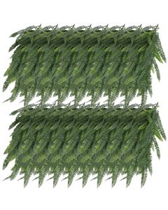 E&K 17 PCS Artificial Hanging Plants Faux Vines Leaf Decoration for Home Garden Office Indoor Outdoor Wedding Party (Dark Green)