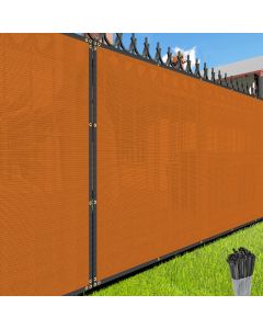 E&K Sunrise 16'x70' Privacy Fence Screen with Grommets, Outdoor Windscreen Fence Covering Privacy Screen UV Blockage for Backyard Garden Patio (Orange)