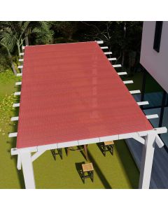 E&K Sunrise 10' x 10' Sun Shade Sail Straight Edge Rectangle Canopy Shade Cover with D-Ring Grommets UV Block for Outdoor Pergola Backyard Garden Patio Deck (Red)