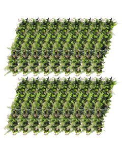 E&K 18 PCS Artificial Hanging Plants Faux Vines Leaf Decoration for Home Garden Office Indoor Outdoor Wedding Party (Green Pink)