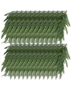 E&K 25 PCS Artificial Hanging Plants Faux Vines Leaf Decoration for Home Garden Office Indoor Outdoor Wedding Party (Dark Green)