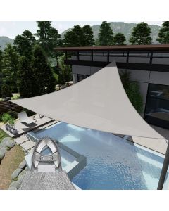 E&K Sunrise A-ring wire Sun Shade Sail-Triangle - 2-20 FT - Customizable with Size and Color