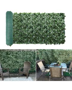 E&K Sunrise 9 PCS 58" x 156" Faux Ivy Leaf Privacy Fence Screen with Mesh Back Artificial Leaves Hedge Fence Covering Wall Decoration Panels for Garden Backyard Porch Indoor Outdoor