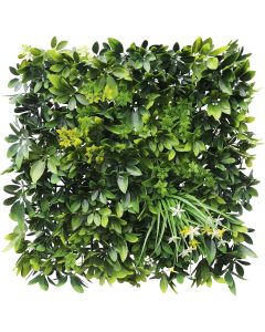 E&K 9Pcs 20" x 20" Artificial 3D Plant Wall Panels, Faux Grass Wall Backdrop Decor, UV-Anti Greenery Boxwood Hedge Privacy Screen for Outdoor Indoor Wedding Garden Backyard (Style 06)