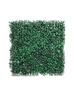 E&K 9Pcs 20" x 20" Artificial Grass Wall Panels, Faux Boxwood Greenery Backdrop Decor, UV Protected Privacy Hedge Screen for Indoor Outdoor (Boxwood - Milan - Dark)