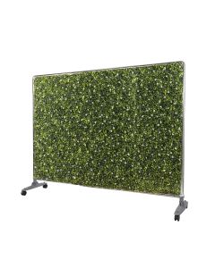 E&K H40xW60 inches Movable Privacy Hedge Fence Artificial Faux Grass Room Space Divider Boxwood Backdrops Stand Decor with Wheels