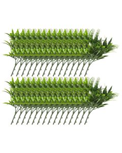 E&K 30 PCS Artificial Plants Faux Bushes Plant Decoration for Home Garden Wedding Party Indoor Outdoor (Green White)