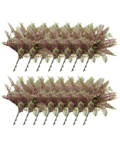 E&K 15 PCS Artificial Plants Faux Bushes Plant Decoration for Home Garden Wedding Party Indoor Outdoor (Green Red)