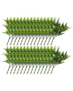 E&K 28 PCS Artificial Plants Faux Bushes Plant Decoration for Home Garden Wedding Party Indoor Outdoor (Green White)