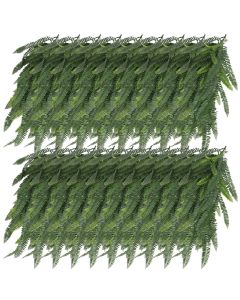 E&K 19 PCS Artificial Hanging Plants Faux Vines Leaf Decoration for Home Garden Office Indoor Outdoor Wedding Party (Dark Green)