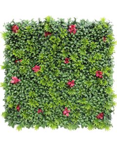 E&K 9Pcs 40" x 40" Artificial 3D Plant Wall Panels, Faux Grass Wall Backdrop Decor, UV-Anti Greenery Boxwood Hedge Privacy Screen for Outdoor Indoor Wedding Garden Backyard (Style 01)