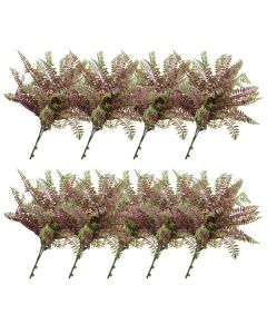 E&K 9 PCS Artificial Plants Faux Bushes Plant Decoration for Home Garden Wedding Party Indoor Outdoor (Green Red)