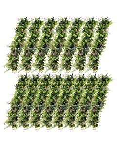 E&K 15 PCS Artificial Hanging Plants Faux Vines Leaf Decoration for Home Garden Office Indoor Outdoor Wedding Party (Green Pink)