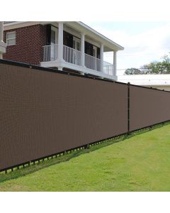 E&K Sunrise 5'x50' Privacy Fence Screen with Grommets, Outdoor Windscreen Fence Covering Privacy Screen UV Blockage for Backyard Garden Patio (Brown)