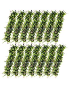 E&K 14 PCS Artificial Hanging Plants Faux Vines Leaf Decoration for Home Garden Office Indoor Outdoor Wedding Party (Green Pink)
