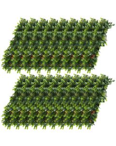 E&K 19 PCS Artificial Hanging Plants Faux Vines Leaf Decoration for Home Garden Office Indoor Outdoor Wedding Party (Dark Green Red)