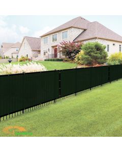 E&K Sunrise Complete Privacy Screen Fence 98% Blockage Brown 180 GSM 5ft Heavy Duty - Customizable with Size and Color