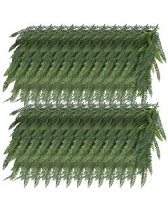 E&K 24 PCS Artificial Hanging Plants Faux Vines Leaf Decoration for Home Garden Office Indoor Outdoor Wedding Party (Dark Green)