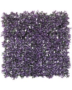 E&K 7Pcs 20" x 20" Artificial Grass Wall Panels, Faux Boxwood Greenery Backdrop Decor, UV Protected Privacy Hedge Screen for Indoor Outdoor (Pittoso - Purple)