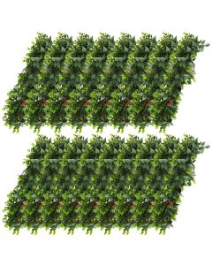 E&K 17 PCS Artificial Hanging Plants Faux Vines Leaf Decoration for Home Garden Office Indoor Outdoor Wedding Party (Dark Green Red)