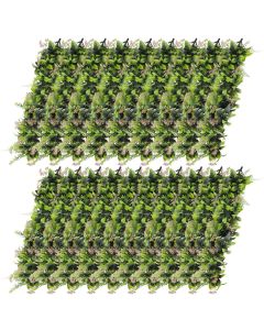 E&K 20 PCS Artificial Hanging Plants Faux Vines Leaf Decoration for Home Garden Office Indoor Outdoor Wedding Party (Green Pink)
