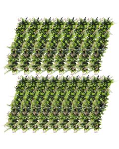 E&K 17 PCS Artificial Hanging Plants Faux Vines Leaf Decoration for Home Garden Office Indoor Outdoor Wedding Party (Green Pink)