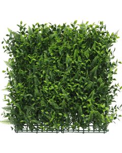 E&K 9Pcs 20" x 20" Artificial 3D Plant Wall Panels, Faux Grass Wall Backdrop Decor, UV-Anti Greenery Boxwood Hedge Privacy Screen for Outdoor Indoor Wedding Garden Backyard (Style 09)