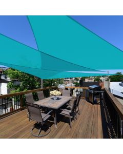E&K Sunrise 1 Piece 24' x 24' x 33.9' Waterproof Sun Shade Sail Outdoor Triangle Canopy Shade Cover UV Block for Pergola Patio Backyard Garden Deck (Turquoise)