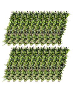 E&K 21 PCs Artificial Hanging Plants Faux Vines Leaf Decoration for Home Garden Office Indoor Outdoor Wedding Party (Green Pink)