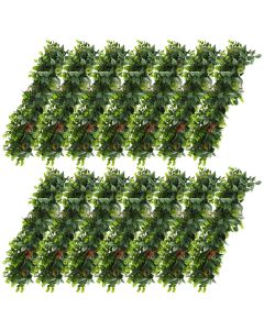 E&K 14 PCS Artificial Hanging Plants Faux Vines Leaf Decoration for Home Garden Office Indoor Outdoor Wedding Party (Dark Green Red)