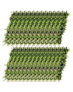 E&K 28 PCS Artificial Hanging Plants Faux Vines Leaf Decoration for Home Garden Office Indoor Outdoor Wedding Party (Green Pink)