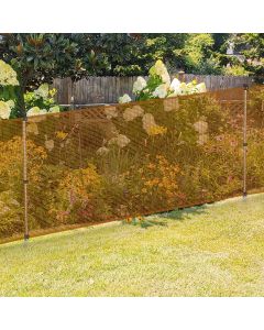 E&K Outdoor Fence Screen for Veggie Garden Backyard Chicken Yard Mesh Net Safety Fence Barrier for Dogs Rabbits Puppy Balcony Deck Patio Porch 4'H x 99'L Orange