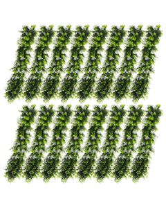 E&K 16 PCS Artificial Hanging Plants Faux Vines Leaf Decoration for Home Garden Office Indoor Outdoor Wedding Party (Green White)