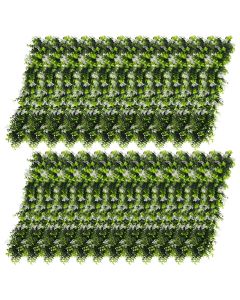 E&K 23 PCS Artificial Hanging Plants Faux Vines Leaf Decoration for Home Garden Office Indoor Outdoor Wedding Party (Green White)