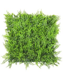 E&K 9Pcs 20" x 20" Artificial Grass Wall Panels, Faux Boxwood Greenery Backdrop Decor, UV Protected Privacy Hedge Screen for Indoor Outdoor (Fern with Back)
